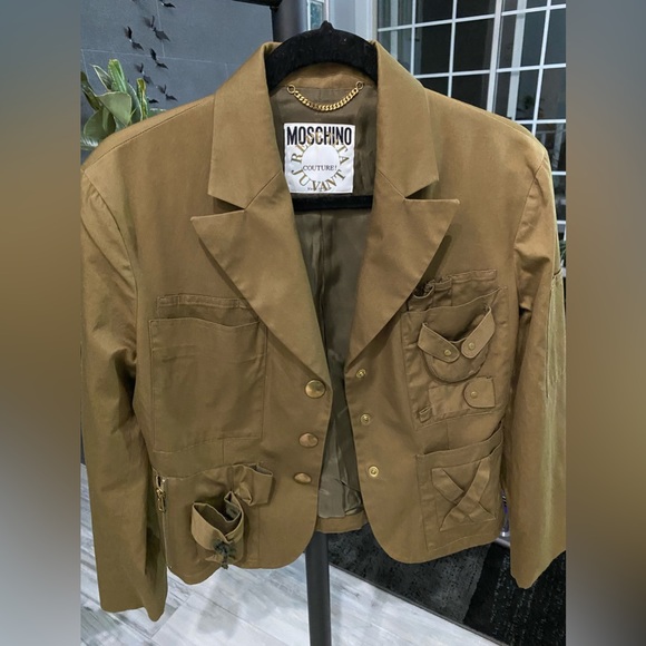 Vintage Rare 90s MOSCHINO COUTURE Survival Military Survival Jacket - Picture 8 of 10